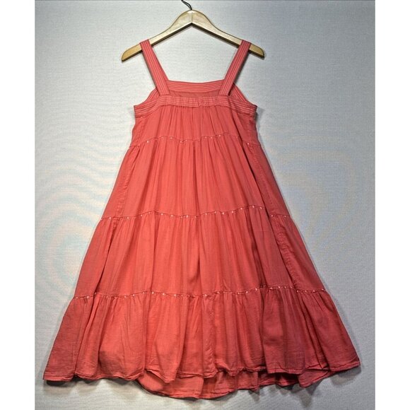 Old Navy Womens Tiered Sundress Size XS Coral Sleeveless Lined - Picture 9 of 12